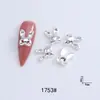 Año del conejo nuevas uñas remache accesorios de joyería oro plata cabeza de conejo parche para uñas animal joyería de metal diamante al por mayor