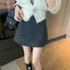 Saia Evasê Chique e Brilhante com Lantejoulas para Mulheres, Saia de Lã Curta Petite para Inverno, Saia Curta Bodycon Versátil