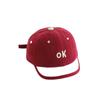 Nuevo Sombrero de Comercio Exterior Lindo Sombrero Hip-Hop para Bebé Gorra de Béisbol de Ala Corta con Letra Ok Gorra con Visera para Niños Primavera y Otoño
