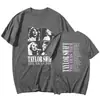 Nueva Camiseta Redonda de Manga Corta Estampada Deportiva de Verano para Concierto de Taylor Europea y Americana 2025