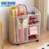 Cesta de Armazenamento para Tapete de Yoga com Rodas, Rack de Armazenamento para Equipamentos Esportivos e de Fitness, Suporte para Halteres, Rack de Armazenamento para Raquetes de Badminton e Bola de Basquete