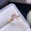 Anillo de plata de ley 925 con forma geométrica simple de color caramelo y cristal, estilo europeo y americano, anillo cuadrado de moda para mujer, joyería de plata al por mayor