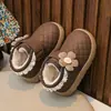 Botas de Neve de Inverno para Meninas com Forro de Fleece, Solado Macio, Antiderrapante, Sapatos de Algodão Princesa para 3-6 Anos, Botas de Algodão Quentes para Crianças