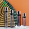Frasco de toner preto semitransparente transfronteiriço de 80 ml sub-embalagem 100 ml hidratante frasco de cuidados com a pele maquiagem frasco de spray de névoa fina