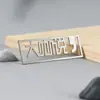 Mini Marcador de Página de Metal Personalizado com Texto Delicado Criativo Corporativo Formatura Cultural e Criativo Presentes Suporte para Marcador de Página Vazado em Latão