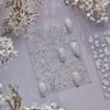 Pegatinas para uñas Tomoni Relief, pegatinas explosivas de papelería japonesa para uñas, pegatinas de camelia para uñas después de la lluvia, pegatinas de joyería para uñas