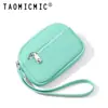 Estilo Coreano Lápiz Labial Estudiante Almacenamiento de Audífonos Billetera para Monedas Compacto Mini Llavero Colgante Multicolores Cartera de Mano