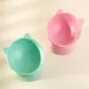 Comedero para mascotas con boca inclinada, comedero elevado de colores dulces, comedero para perros que protege el cuello y anti-derrames, apto para gatos, cachorros y perros pequeños, un solo comedero