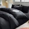 Juego de Ropa de Cama de Cuatro Piezas Clase A Amigable con la Piel para Dormir Desnudo, Sábana de Algodón Lavado, Juego de Tres Piezas para Alojamiento Estudiantil