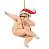 Transfronteiriça Nova 2024 Diversão de Natal Figuras Acrílicas Planas para Homens e Mulheres Apresentando Dançarinos e Vidal, Figuras Divertidas de Acrílico com Tema de Natal
