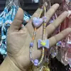 Cordão anti-perda para celular corrente de celular com contas estilo INS mais vendido no Japão e na Coreia estrela acrílico colorido borboleta amor
