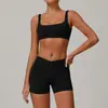 Traje de Lazer Joker Cruzado Europeu e Americano Roupa Esportiva de Corrida Fitness Feminina Cintura Alta Perna Larga Emagrecedor 9177