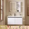 2026 Nuevo Lavabo Espesor Color Crema de Aluminio Espacial con Lavabo Cerámico Integrado para Gabinete de Baño e Inodoro