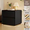 Mesa de Cabeceira Moderna Simples, Estilo Creme, Armazenamento em Madeira Maciça, Sem Necessidade de Instalação, Nova Mesa de Cabeceira de Luxo Leve para Uso no Quarto