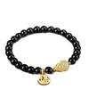 Nova Pulseira de Gourd de Obsidiana Natural e Jade Hetian para Mulheres com Design de Nicho como Presente para Melhores Amigas e Namoradas