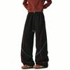 Outono de 2025 Novo Calça de Moletom Casual Masculina de Alta Qualidade Estilo Americano Cor Contrastante Scimitar 310g Huamian Marca Tendência Calças Casuais