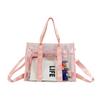 Bolsa de ombro feminina transversal em PVC da Amazon, bolsa transparente em PVC, bolsa de praia, bolsa de armazenamento transparente em PVC, bolsa feminina