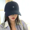 Gorra de Béisbol Bordada con Letras Simples de Alta Calidad para Mujer 2025 Nuevo Estilo Coreano Gorra Azul Marino con un Toque de Lujo