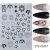 BELLEZA COMPLETA Transfronteriza Nuevas pegatinas de uñas de calabaza de Halloween Pegatinas de uñas adhesivas de telaraña de amor