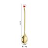Cuchara de Navidad de dibujos animados de acero inoxidable juego de regalo cuchara de postre de acero inoxidable alto valor de color cuchara mezcladora vajilla navideña