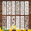 Plantilla de Pintura Hueca con Textura Floral Geométrica de Amazon Plantilla DIY para Pintura de Pared Molde de Dibujo para Chapa de Madera