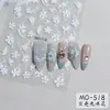 Pegatina para Uñas Artísticas Flor de Hielo Mariposa Shell Estéreo en Relieve 2025 Nuevo Blanco Puro Rosa Flor Pequeña Pegatina de Uña Portátil