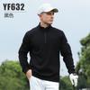 Ropa de golf PGM abrigo de manga larga para hombre otoño e invierno camiseta cremallera cuello alto cálido polo para hombre