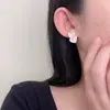 Pendientes de Moda Rosas de Corazón Doble Capa con Diseño de Goteo de Aceite, Elegantes y a la Moda, Hechos con Ganchos de Plata de Ley 925, Sensación de Alta Gama