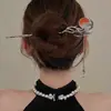 Acessórios de Cabelo Hanfu Estilo Antigo, Grampos de Cabelo Versáteis de Liga Metálica com Franjas Retrô, Enfeites para Coques, Grampos de Cabelo Estilo Chinês Novo para Atacado