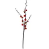 Fruta de Manzana de Cangrejo Dorada de 3 Puntas, Rama de Fruta de Cereza para Decoración de Ingeniería, Fruta Roja de Boda, Fruta de Manzana de Cangrejo Artificial Rojo Vino