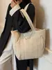 Bolsa de Algodón Ins para Mujer 2025 Nueva Bolsa Tote Casual de Gran Capacidad Bolso de Hombro de Moda Venta al por Mayor Transfronteriza