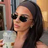 Nuevas gafas de sol poligonales sin montura europeas y americanas para mujer, gafas de alta gama con protección solar, gafas de sol de metal con personalidad de moda
