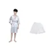 Bata ligera de verano para hombre, pijama de seda helada, bata de baño de manga tres cuartos, ropa de casa de seda holgada estilo coreano, adecuada para primavera y otoño, talla grande