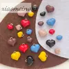 Dopamina Cor Sólida Simétrico Redondo Coração Liga Simples Esmalte Gota de Óleo Pingente DIY Acessórios de Joias Feitos à Mão
