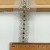 Nuevo tejido de malla con borde de cuentas bordadas del fabricante, borde de pedrería con cuentas hecho a mano para ropa de mujer, vestidos de novia y vestidos de gala, accesorio DIY
