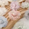 Flor de gasa de hibisco simulada flor artificial material para tocado pasador hecho a mano DIY accesorios para sombrero de paja de ropa
