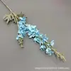 Materiales Florales para Bodas, Flores Artificiales, Delfinio de 2 Ramas, Decoración Floral para Salón de Bodas, Arreglo de Pasillo, Delfinio de Terciopelo
