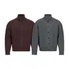 Cárdigan de punto trenzado de cuello alto, nuevo estilo de otoño, moderno, elegante, simple, con estilo y adecuado para uso de negocios y casual.