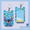 Funda para tarjeta de ola de dibujos animados, puntada ins, funda para tarjeta de acceso de autobús/metro, con cordón largo, halter, certificado de jardín de infancia