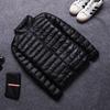 [liquidación fuera de temporada] chaqueta ligera de plumón para hombre de invierno, acolchada de algodón, cuello alto, chaqueta para hombre, abrigo cálido, hombres jóvenes