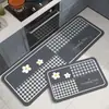 Em Estoque Estilo Europeu Cor Sólida Design Floral com Letras Fácil de Cuidar Cozinha Conjunto de Duas Peças Absorvente Tapete de Terra de Diatomáceas Capacho Dropshipping