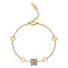 Pulsera de Cintura Pequeña para Mujer, Acero de Titanio, No se Desvanece, Pulsera de Números Romanos, Joyería de Pulsera, Diseño Simple, Sentido Nicho y de Alta Gama