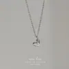 Ins Diseño de Nicho Original Corazón Fuerte Geométrico Multifaceta Colgante de Amor Collar Cadena Sencilla Versátil para Clavícula Mujer