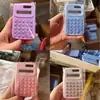 Mini Calculadora Colorida de Macaron para Estudantes e Contadores, Fofa, Compacta, Prática, Conveniente para Transportar, Popular para Uso em Estudo e Escritório