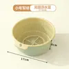 Cesta de escorrer de camada dupla, bacia para lavar vegetais doméstica, cesta de vegetais de plástico ampliada para cozinha, bacia para lavar frutas, bandeja de frutas para sala de estar
