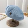 Boina Versátil Estilo Coreano para Afinar o Rosto Chapéu de Artista da Moda Tendência Boina Japonesa Retrô de Jeans para Mulheres