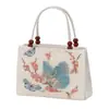 Bolso de Mano Bordado Tejido, Bolso de Lona con Elefante Estilo Étnico para el Trabajo, Bolso de Mano Grande para Mujer, Cabe Teléfono Móvil, Hecho a Mano