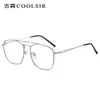 Novo Armação Óptica de Metal com Lentes Planas Anti-Luz Azul de Dupla Ponte Tendência Retrô Masculina Armação Grande 5031 Armação de Óculos para Miopia Feminina