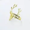 Serie Ciervo Dorado Navideño Transfronterizo Anillo para Servilleta de Tela Decoración de Hotel Restaurante Occidental Habitación Modelo Hebilla para Servilleta de Boda