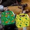 Dd072 Amazon Mundo Jurásico de Dinosaurios Caja de Cartón Blanca para Dulces y Regalos de Mano Dibujos Animados Infantiles Fiesta de Cumpleaños